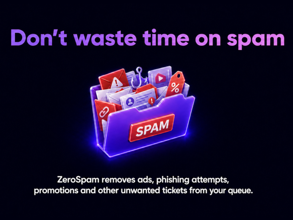 ZeroSpam feature detail — AI and Bots app on the Zendesk Marketplace
